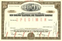 New England Telephone and Telegraph Co. - Specimen Stock Certificate